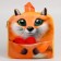 Baby backpack for a girl "Fox" with a heart