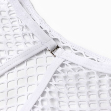 Female Separate swimsuit with minaku mesh color white, rr 48-9