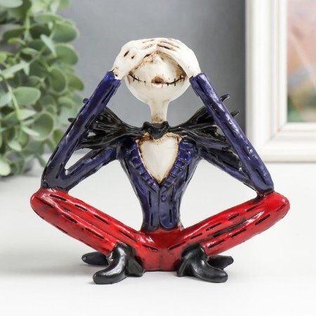 Suvenir Polystone "Skeleton - I do not see, I do not hear, I will not say" mix 12x12x6 cm-1