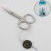 Scissors are manicure, bent, wide, 9 cm, on the blist, the color is silver, B-116-D- (FD) -sh