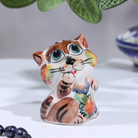 Сувенир "Кот Ласка", гжель, цвет-7
