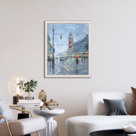 Reproduction of the picture "Nevsky Prospekt", 40x50 cm, frame 45-a355-4