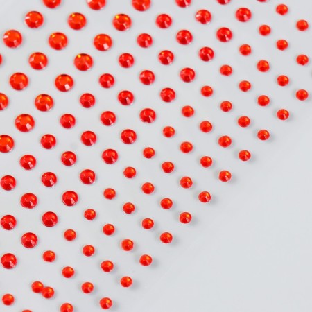 Sticker of rhinestones plastic "Pearls of different sizes" MIX 19x9 cm-3