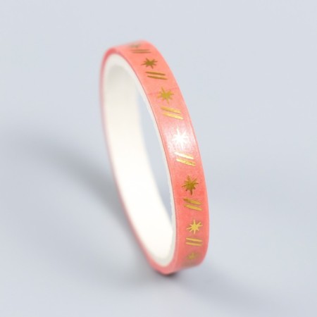 Adhesive tape Paper "Flowering Sakura" set 20 pcs width. 0.5 cm dl. 2 m 4x10 cm-3