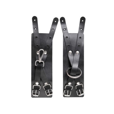 Handcuffs Pecado BDSM, 2 cross straps, original coupling, genuine leather-4