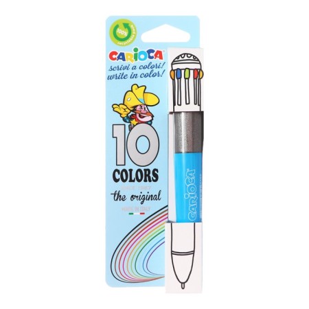 Automatic ball handle, 10 colors, "carioca", 1.0 mm node, standard palette, mix-3