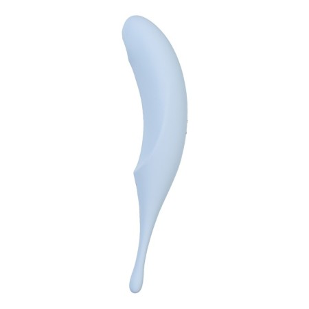Vacuum-wave contactless stimulator of the Satiffyer Twirling Pro clitoris, silicone, blue color-8