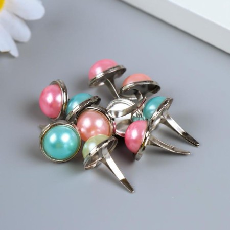 Brads for scrapbooking "half -dumping" set of 10 pcs mix 2.1x1.2x1.2 cm-1