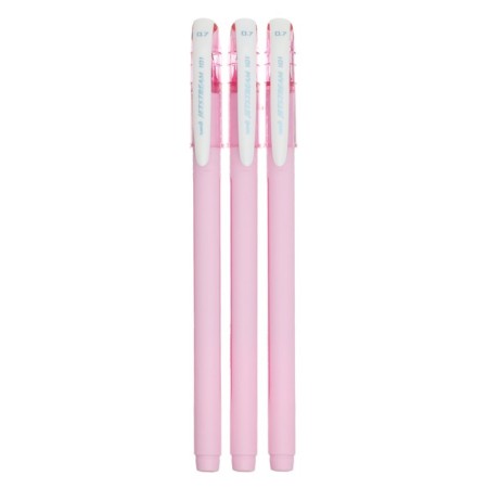 A set of ballpoint pens UNI JetStream SX-101-07FL, 0.7 mm, blue rod, pink case, 3 pieces-1