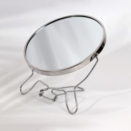 The desktop mirror is a suspended “circle”, bilateral, with an increase, D mirror surface 14 cm, silver color-2