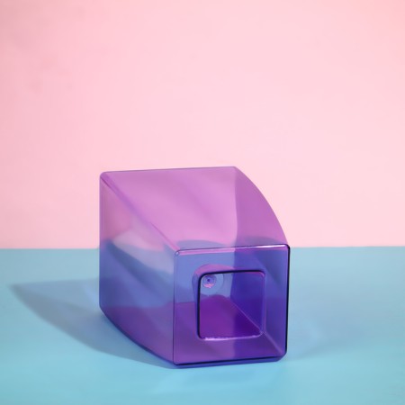 Pot for orchids, 2 l, 12.5 × 19.5 cm, plastic, transparent purple-1