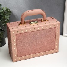Casket to the leatherette for decorations of the suitcase 