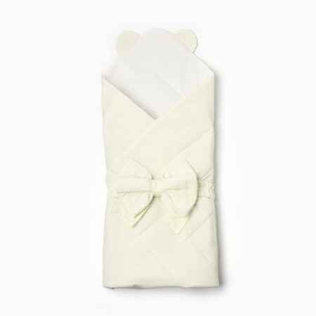 Set for a newborn (blanket, bow), creamy color, height 56-62