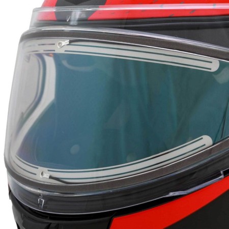 Snowmobile helmet Zox Condor Parkway, glass with electric heating, gloss, size m, red, black-8