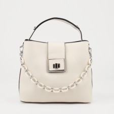 Bag Female Tout with zipper, beige color