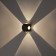 Facade lamp “Cube”, FSD-014, 4 W, 3000K, 2 rays, IP65, 220 V, metal, black