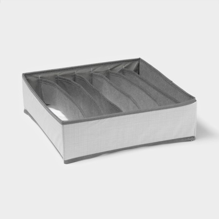 Organizer for storing linen "Thread", 7 cells, 33 × 32 × 10 cm, color gray color