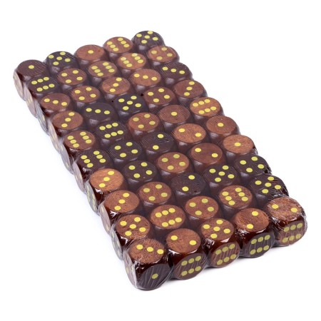 Playing bones, 2.5 × 2.5 cm, set 50 pcs, brown-1