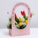 Box-Obel for flowers "for you" 22 × 12 × 38 cm, pink