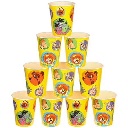 Paper glass "Happy Birthday!", 250 ml, Soyuzmultfilm-4