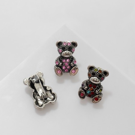 Brooch "Bear" toy, color mix (indivisible packing 12 pcs., Price per pcs.)-2