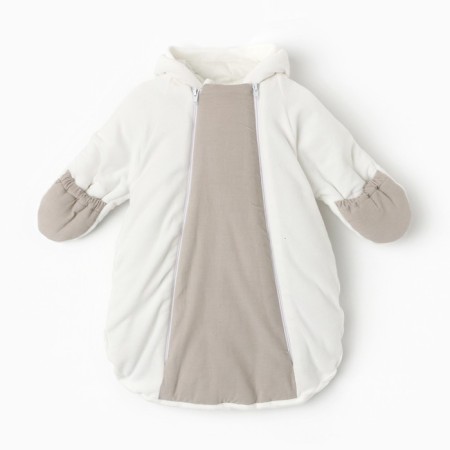 The envelope is insulated for newborns, the color is milk/gray, height 62 cm