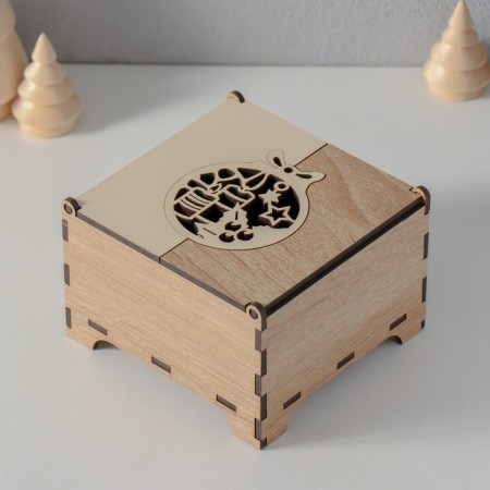 New Year's box combined "ball" 10.5x10x7 cm-1