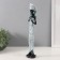 Polystone souvenir "African in gel, with a bouquet" Geometric patterns, blue 7.5x6.5x33.5 cm 103234