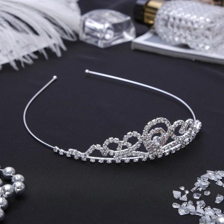 Hair diadem "flicker" curls, silver