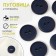 Button, 2 punctures, d = 15 mm, the color is dark blue