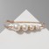 Pin "Quartet", 7.5 cm, white color in gold