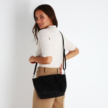 Bag Female Tout with zipper, black color-8