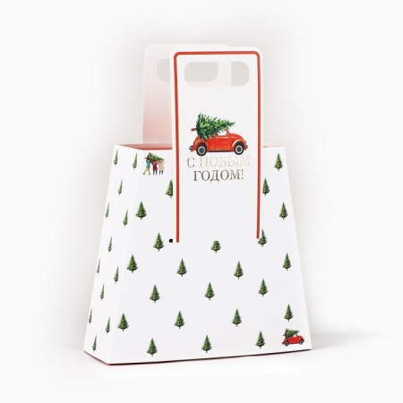 Box the team with handles "Happy New Year!" 23 x 8 x 32 cm, New Year-1