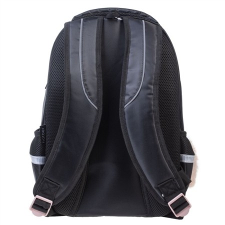 Youth backpack, 40 x 26 x 19 cm, ergonomic back, Hatber Street "Moore-huma" black NRK_90100-4