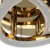 Causteen with PDU "Mons" 2xled 96W 3000-6000k gold 50x34x15 cm