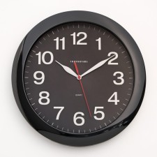 Wall clock, series: classic, d = 29 cm, black rim