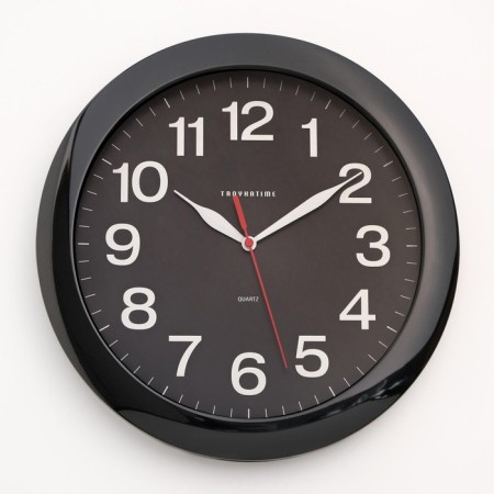 Wall clock, series: classic, d = 29 cm, black rim