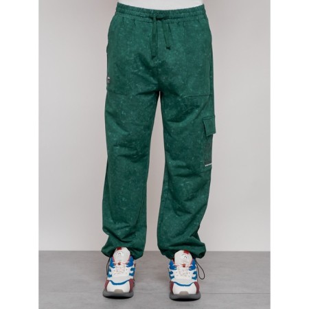 Sports male pants, size 54, green color-7
