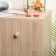 Handle button RK201, white, with a golden insert
