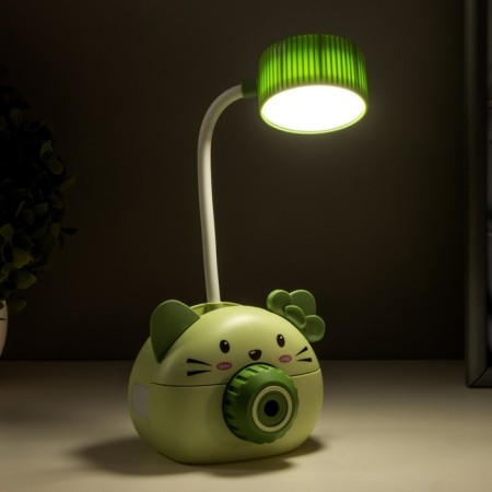 Table lamp "Delhi" LED 2 modes 2W USB green 11.7x7x12 cm Risalux-2