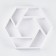 Wooden box "hexagon" with partitions 28x24.5x5 cm, white color