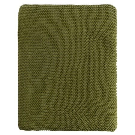 Pearl plaid pearl knitting olive -colored Essential, size 130x180 cm