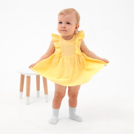Body Children's minku, yellow color, height 80-86 cm-5