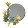 Wall metal decor with a mirror "Flower extravaganza" 67.9x64.8x5.7 cm