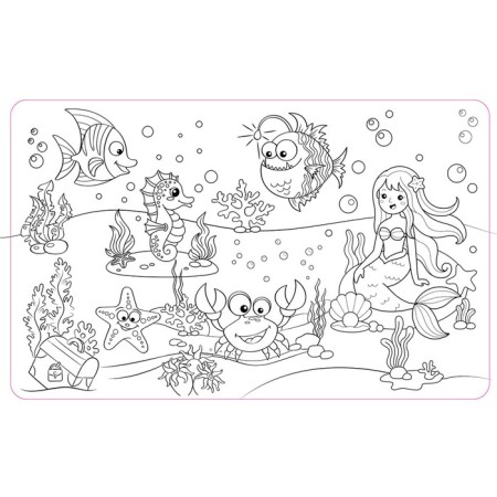 Magar-coloring reusable "Water World"-1