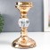 Summary Metal for 1 candle "Classic - transparent ball" gold 19x11x11 cm