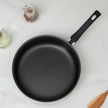 Steven "Expert", 3.5 l, d = 26 cm, plastic handle, glass cover, anti -stick coating, burgundy color-2