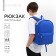 School textile school with print on the upper part Light, 38x29x11 cm, blue color is blue