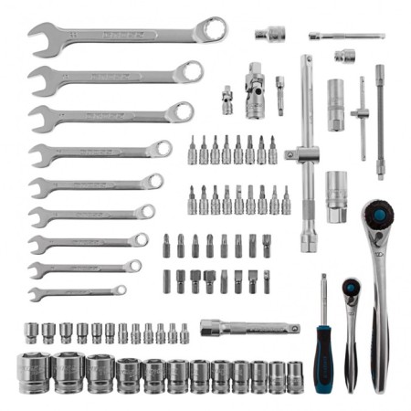 Tool set GROSS 14149, 82 before, 120 teeth, CRV, 1/4 ", 1/2"-3