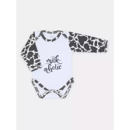 Body baby with a long sleeve Rant Milk-Aholic, height 68 cm, white color-1
